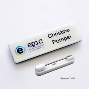 Acrylic Name Badge | Epoxy Coated Custom Name Tag | Pin