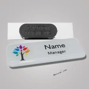 Acrylic Name Badge | Epoxy Coated Custom Name Tag | Magnet