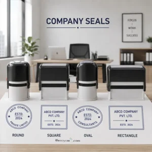 Official Company Stamp with Logo, Self-inking, Regular Size