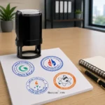 Multi-Color stamp Self-Inking Round Stamp