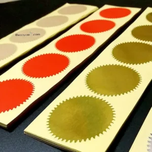 Customized Embossing Seal, Self-adhesive, Sticker