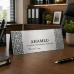 Custom Desk Name Plate Double Side Steel
