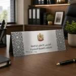 Custom Desk Name Plate Double Side Steel
