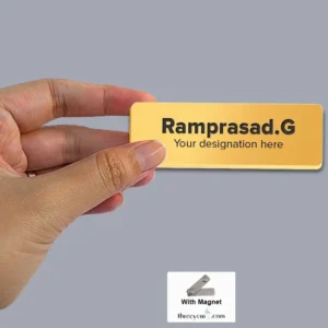 Engraved Brass name Badge | Magnetic Back