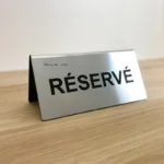 Custom Name Plate Double Side | Steel engraved | Restaurant Table 1 Custom Name Plate Double Side steel