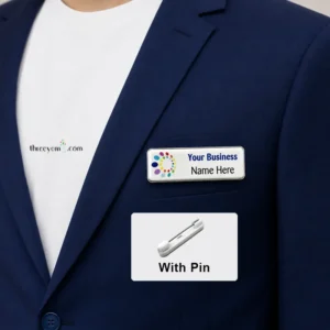 Aluminum Name Badge | Epoxy Coated Custom Name Tag | Pin